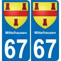 67 Mittelhausen-aufkleber plakette ez stadt