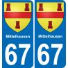 67 Mittelhausen-aufkleber plakette ez stadt