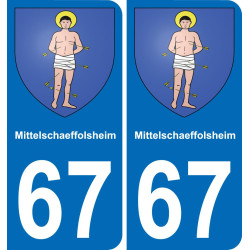 67 Mittelschaeffolsheim-aufkleber plakette ez stadt
