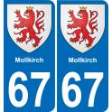 67 Mollkirch-aufkleber plakette ez stadt