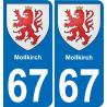 67 Mollkirch adesivo piastra di registrazione city