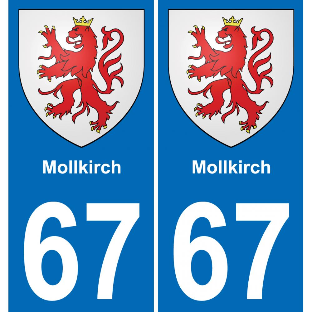 67 Mollkirch sticker plate registration city