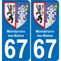 67 Morsbronn-les-Bains-aufkleber plakette ez stadt