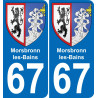 67 Morsbronn-les-Bains-aufkleber plakette ez stadt