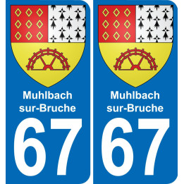 67 Muhlbach-sur-Bruche sticker plate registration city