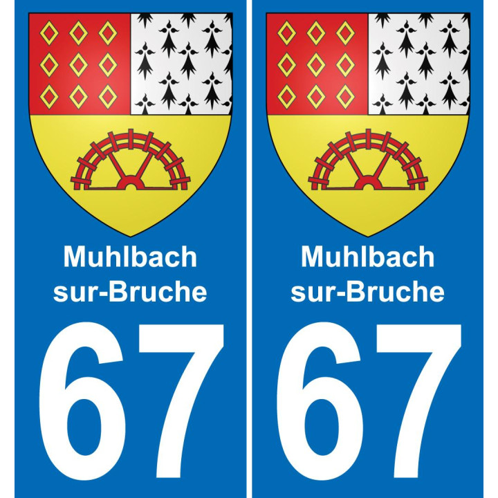67 Muhlbach-sur-Bruche sticker plate registration city