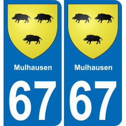 67 Mulhausen-aufkleber plakette ez stadt