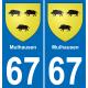 64 Pau autocollant sticker plaque immatriculation auto ville