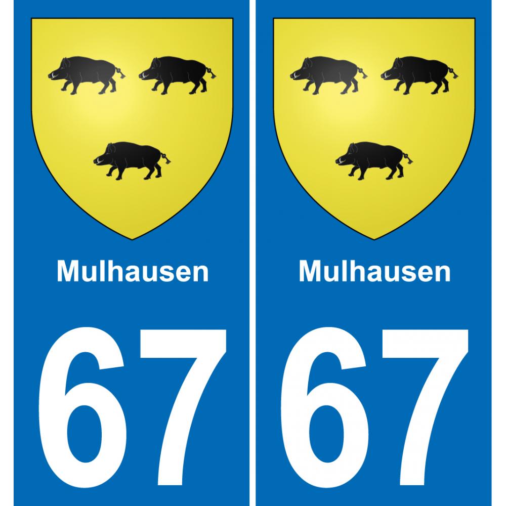 67 Mulhausen adesivo piastra di registrazione city
