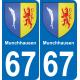 67 Munchhausen adesivo piastra di registrazione city
