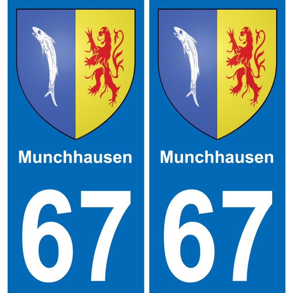 67 Munchhausen sticker plate registration city