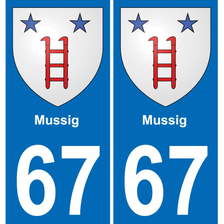 67 Mussig-aufkleber plakette ez stadt