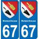 67 Mutzenhouse-aufkleber plakette ez stadt