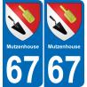 67 Mutzenhouse sticker plate registration city