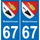 67 Mutzenhouse sticker plate registration city