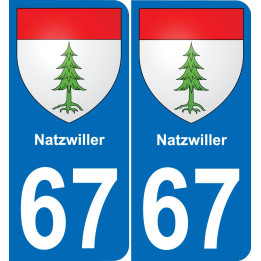67 Natzwiller autocollant sticker plaque immatriculation auto ville