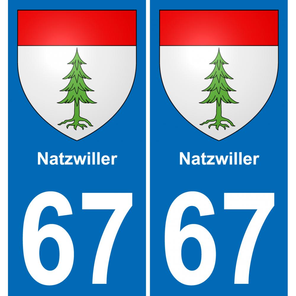 67 Natzwiller sticker plate registration city