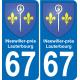 67 Neewiller-près-Lauterbourg sticker plate registration city
