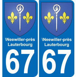 67 Neewiller-près-Lauterbourg-aufkleber plakette ez stadt