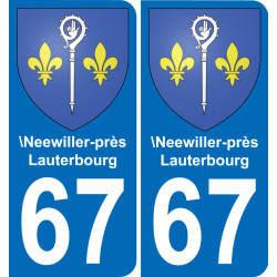 67 Neewiller-près-Lauterbourg-aufkleber plakette ez stadt