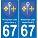 67 Neewiller-près-Lauterbourg adesivo piastra di registrazione city