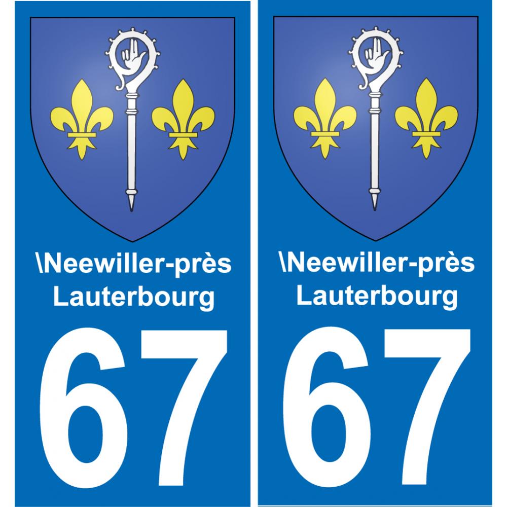 67 Neewiller-près-Lauterbourg sticker plate registration city