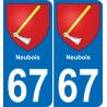 67 Neubois-aufkleber plakette ez stadt