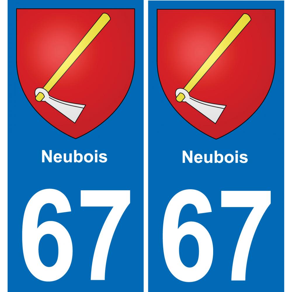 67 Neubois-aufkleber plakette ez stadt