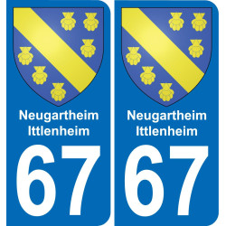 67 Neugartheim-Ittlenheim-aufkleber plakette ez stadt