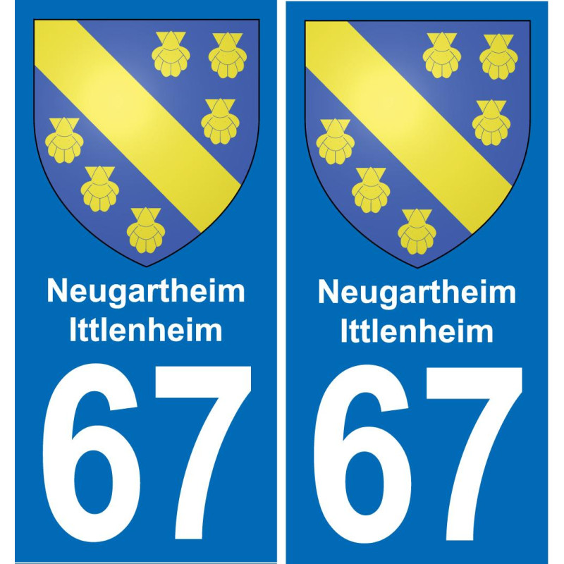 67 Neugartheim-Ittlenheim-aufkleber plakette ez stadt