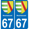 67 Neuhaeusel-aufkleber plakette ez stadt