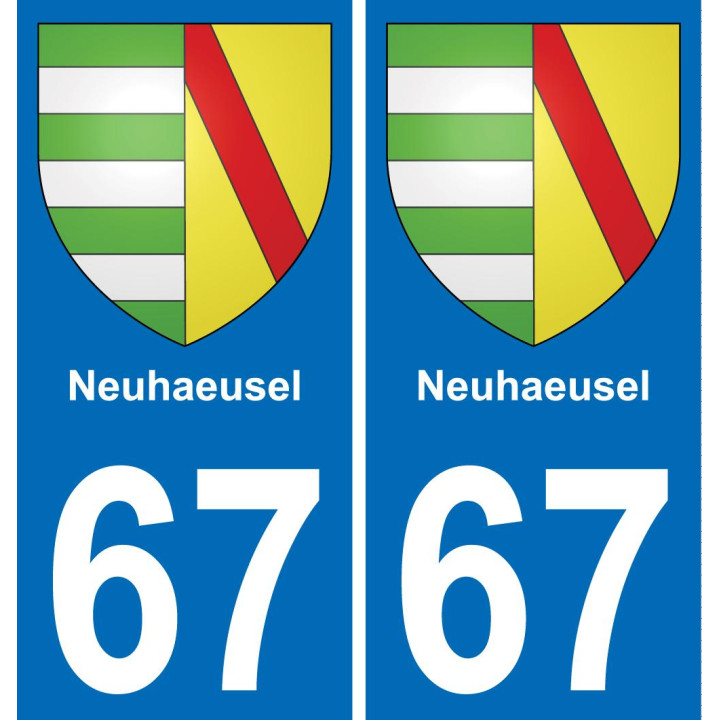 67 Neuhaeusel placa etiqueta de registro de la ciudad