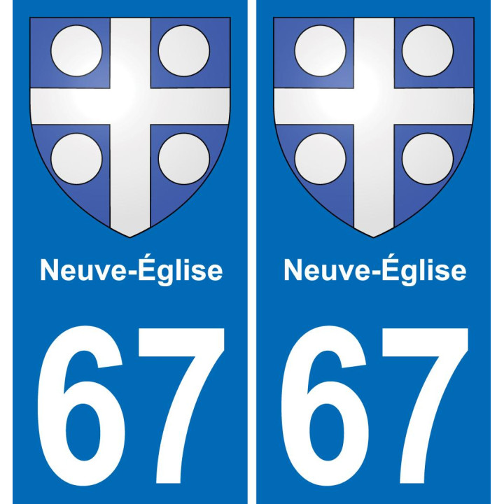 67 Neuve-Église-aufkleber plakette ez stadt