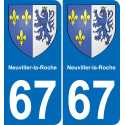 67 Neuviller-la-Roche sticker plate registration city
