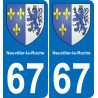 67 Neuviller-la-Roche autocollant sticker plaque immatriculation auto ville