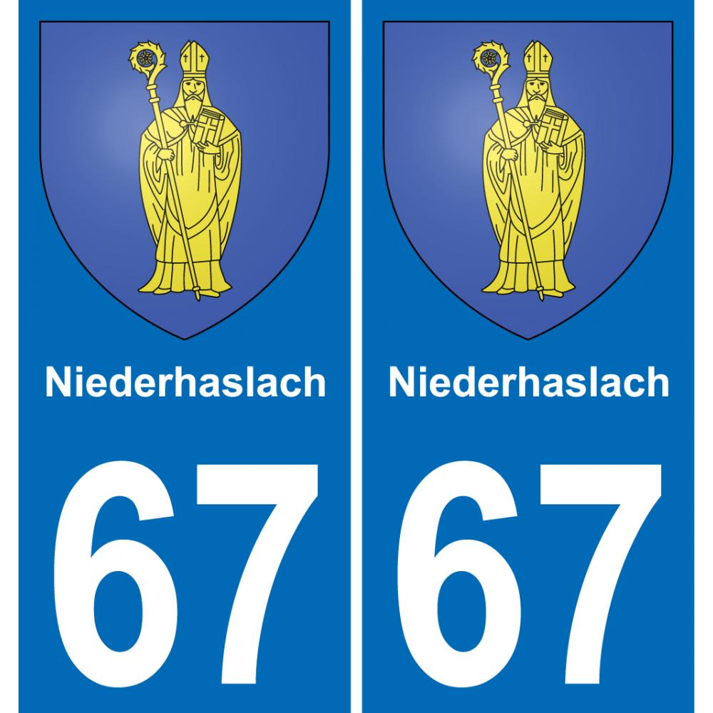 67 Niederhaslach-aufkleber plakette ez stadt