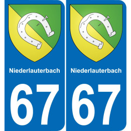 67 Niederlauterbach-aufkleber plakette ez stadt