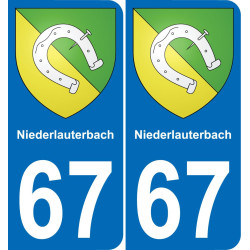 67 Niederlauterbach-aufkleber plakette ez stadt