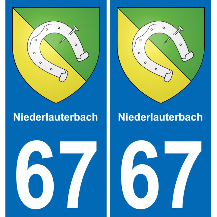 67 Niederlauterbach sticker plate registration city