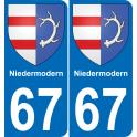 67 Niedermodern-aufkleber plakette ez stadt