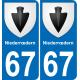 67 Niederrœdern sticker plate registration city
