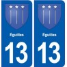 13 Éguilles blason ville autocollant plaque sticker