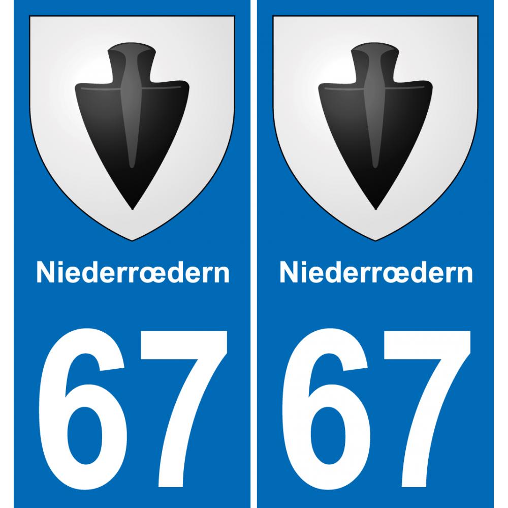 67 Niederrœdern-aufkleber plakette ez stadt