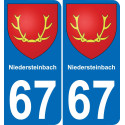 64 Pau autocollant sticker plaque immatriculation auto ville
