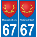 67 Niedersteinbach sticker plate registration city