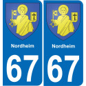 67 Nordheim-aufkleber plakette ez stadt