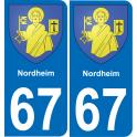 67 Nordheim adesivo piastra di registrazione city