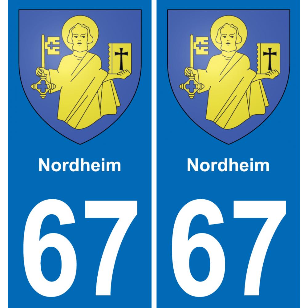 67 Nordheim sticker plate registration city