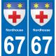 67 Nordhouse sticker plate registration city