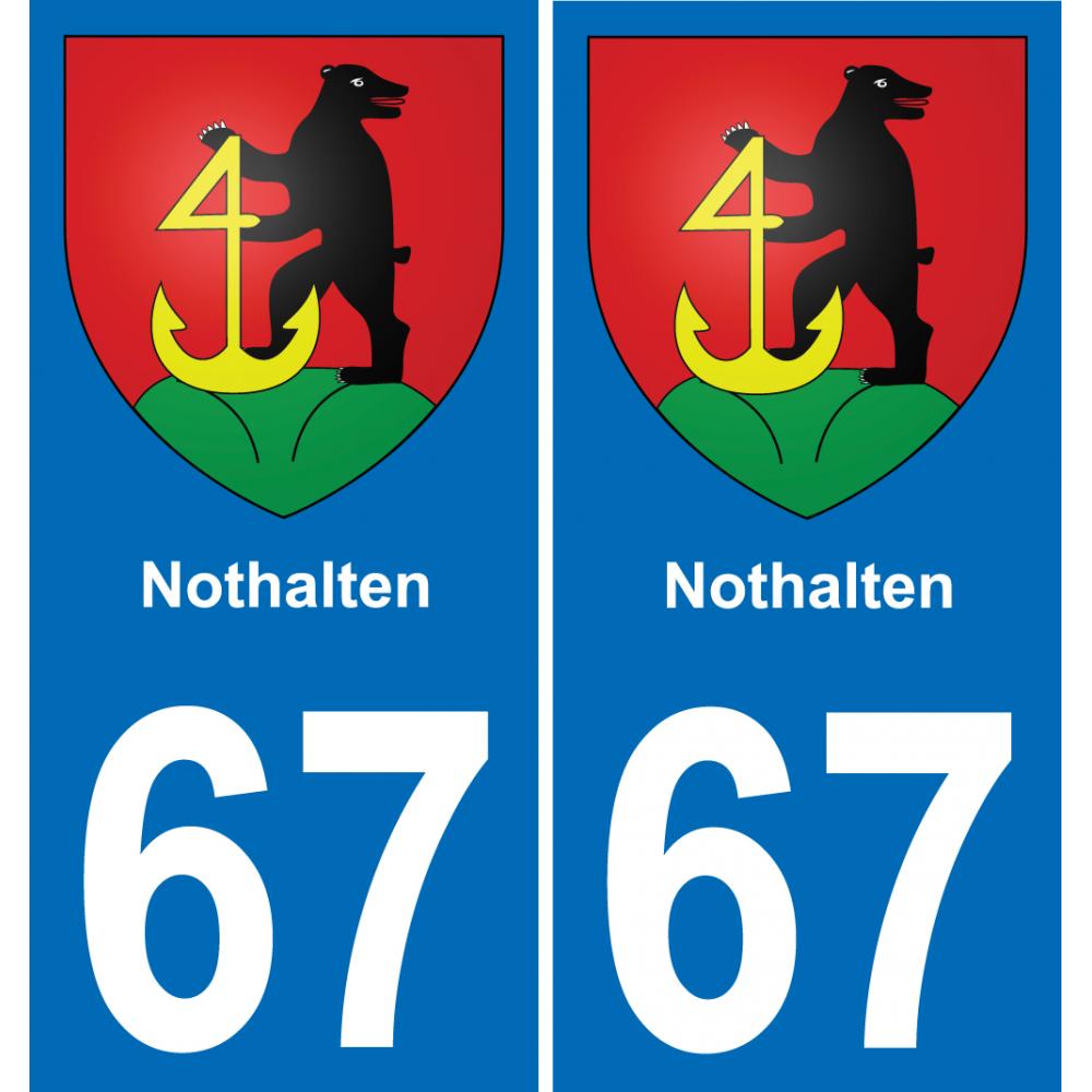 67 Nothalten sticker plate registration city